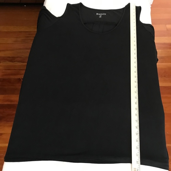 ROAMANS Flare Sleeve Tunic with Cold Shoulder Detail Black Women’s Plus Size 3X - Picture 11 of 16